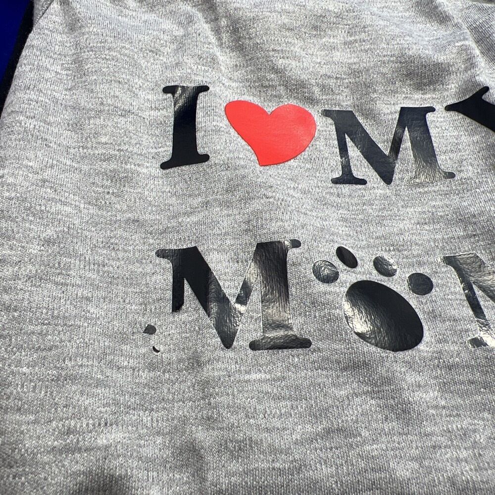 KOOLTAIL Size Small Gray I Love Mom Black B**ches Love Me 2 Pack Dog Shirts Used - Picture 11 of 11